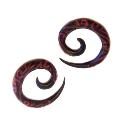 Bio-Piercing Bloody tattoo spiral | 4mm, 6mm, 8mm, 10mm, 12mm