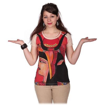 Damen T-Shirt mit kurzen Ärmeln Mirror Cleopatra Beige Thailand