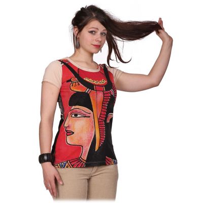 Damen T-Shirt mit kurzen Ärmeln Mirror Cleopatra Beige Thailand