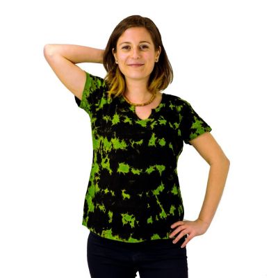 Damen T-Shirt mit kurzen Ärmeln Benita Green Nepal