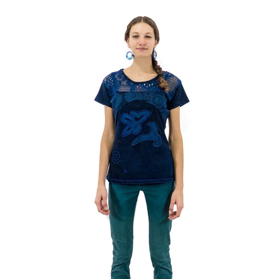 Damen T-Shirt mit kurzen Ärmeln Daya Pirus Nepal