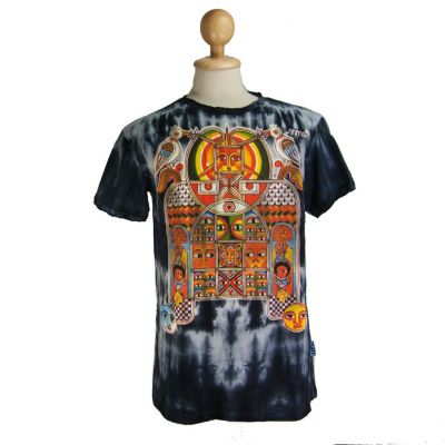 Herren Batik T-shirt Sure Aztec Day&Night Black | L, XL, XXL