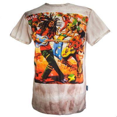Men's Batik T--shirt Sure Bob Marley Brown | M