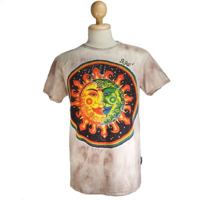 Herren Batik T--shirt Sure Celestial Emperors Brown | M, XL