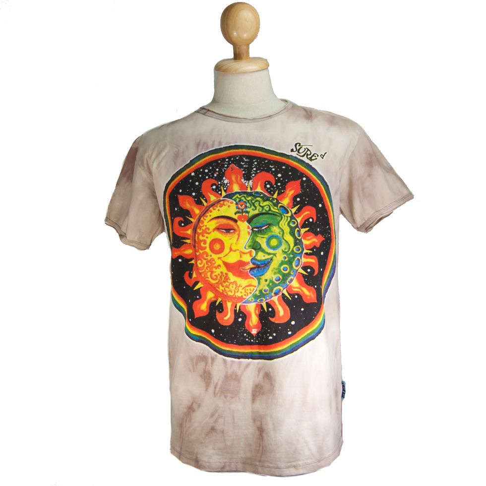 Herren Batik T--shirt Sure Celestial Emperors Brown Thailand