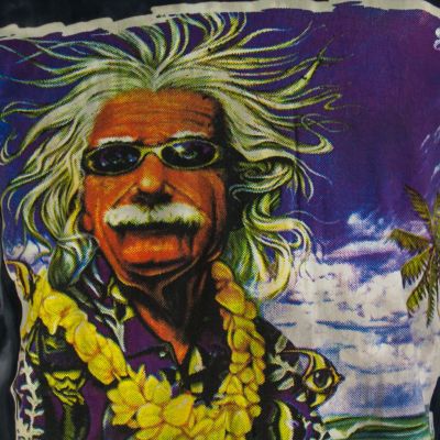 Herren Batik t-shirt Sure Einstein on Holiday Black Thailand