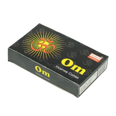 Weihrauchkegel Darshan Om | Packung 10 Kegel, Schachtel mit 12 Packungen zum Preis von 10