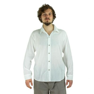 Herrenhemd mit langen Ärmeln Tombol White | M, L, XL, XXL, XXXL