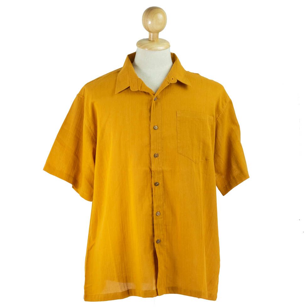 Herrenhemd mit kurzen Ärmeln Jujur Yellow Thailand