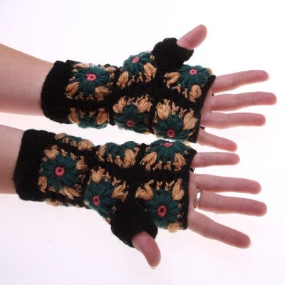 Wollene fingerlose Handschuhe Jendela Pokhara Nepal