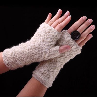 Wollene fingerlose Handschuhe Bardia Flake Nepal