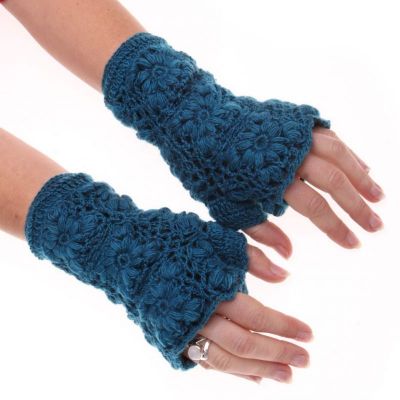 Wollene fingerlose Handschuhe Bardia Dark Blue