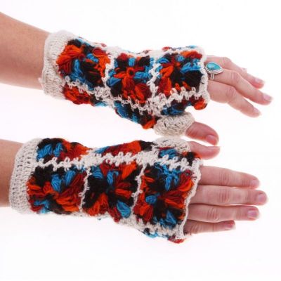 Wollene fingerlose Handschuhe Jendela Tansen Nepal