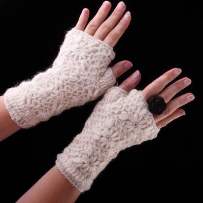 Wollene fingerlose Handschuhe Bardia Flake Nepal
