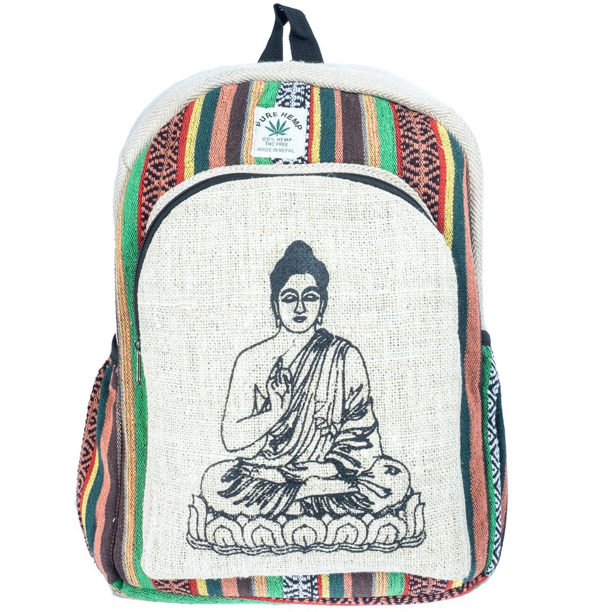Ethno-Rucksack aus Hanf Buddha Nepal