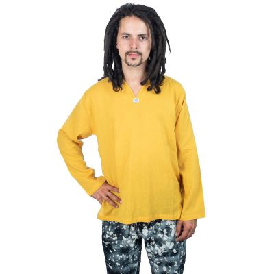 Kurta Abiral Mustard - Herrenhemd mit langen Ärmeln | S, M, L, XL, XXL, XXXL