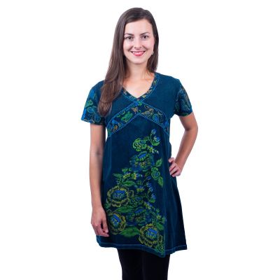 Nepalesisches Kleid / Tunika Leila Pirus | S, M, L, XL, XXL