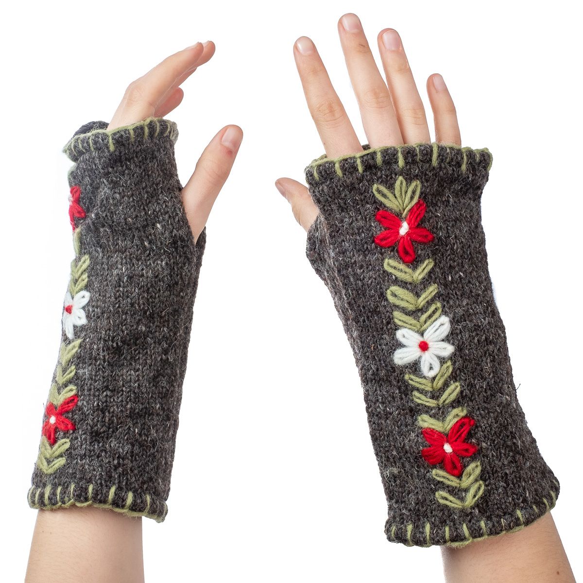 Wollene fingerlose Handschuhe Umanga Zulmat Nepal