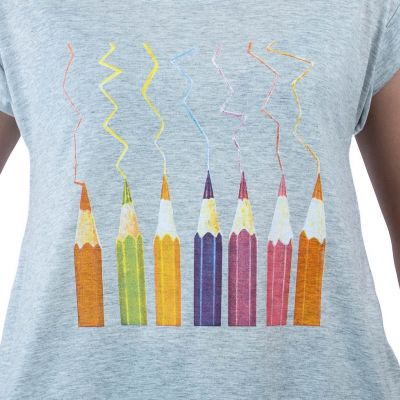Damen T-Shirt mit kurzen Ärmeln Darika Crayons Thailand