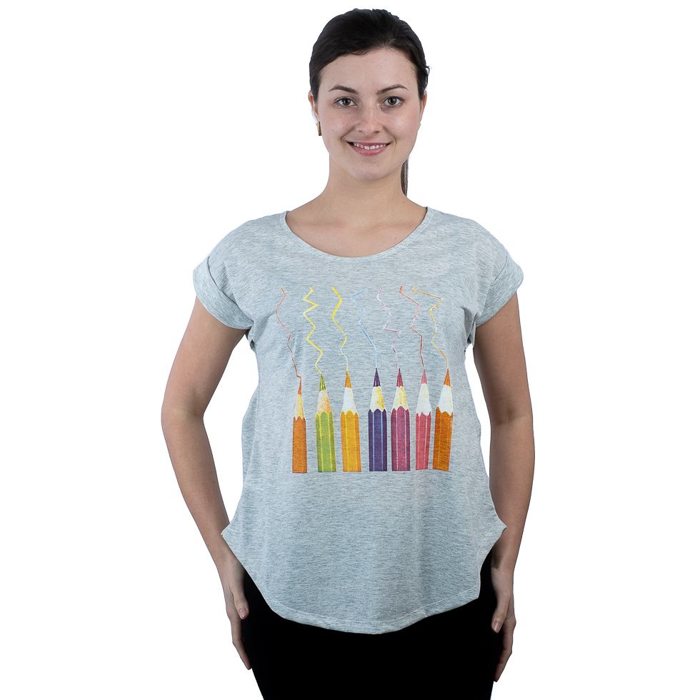 Damen T-Shirt mit kurzen Ärmeln Darika Crayons Thailand