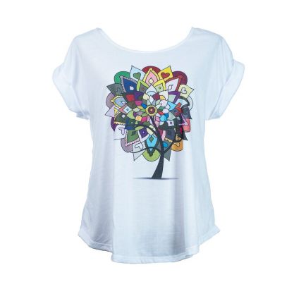 Damen T-Shirt mit kurzen Ärmeln Darika Fantasy Tree | S/M