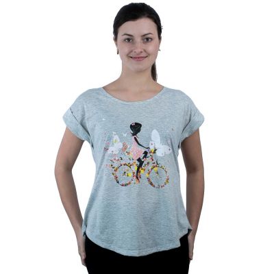 Damen T-Shirt mit kurzen Ärmeln Darika Fragrant Bike Grey | S/M, L/XL