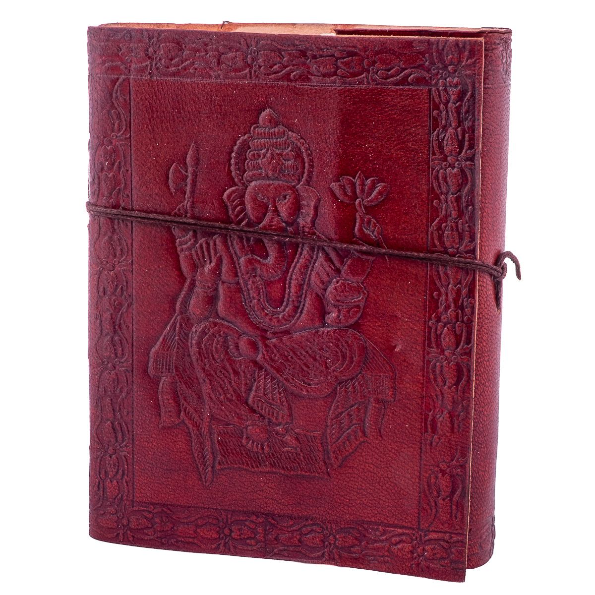Leder-Notizbuch Ganesh India