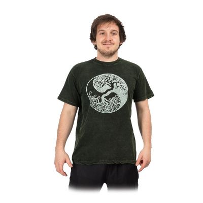 Herren T-shirt Yin&Yang Tree Green | M, XL - LETZTES STÜCK!, XXL