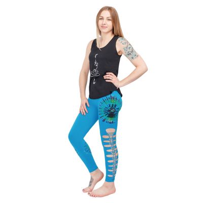 Batik-Leggings mit Schlitzen Katuru Blue | S/M, L/XL