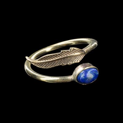 Messing-Ring Fairuza | Lapislazuli, Amethyst