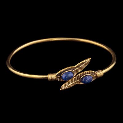 Messingarmband bracelet Luftia | Lapislazuli, Türkenit