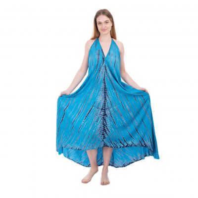 Langes blaues Batikkleid Tripta Cyan | UNI