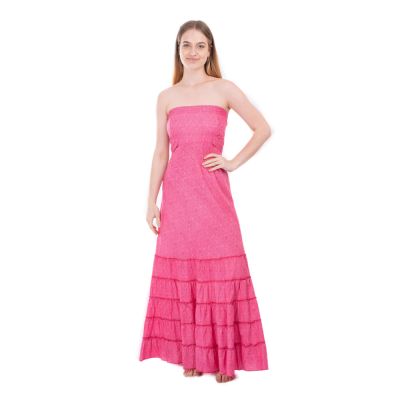 Indisches trägerloses Kleid Allegria rosa | UNI
