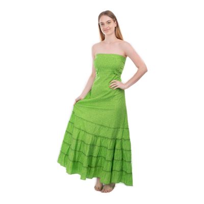 Indisches trägerloses Kleid Allegria grün | UNI