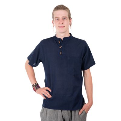 Kurta Pendek Biru - Herrenhemd mit kurzen Ärmeln | S, M, L, XL, XXL