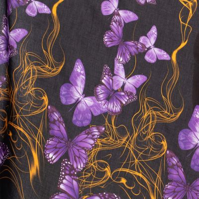Sarong / Pareo / Strandschal Schmetterlingsschwarm lila Thailand
