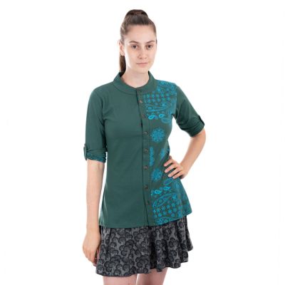 Grünes Damenhemd mit Paisleymuster Anberia Green | S, M, L, XL, XXL
