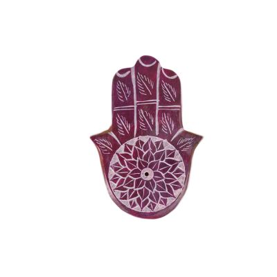 Marmor-Räucherstäbchenhalter Hamsa – violette India