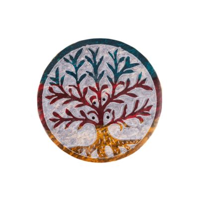 Marmor-Räucherstäbchenhalter Baum des Lebens – rasta India