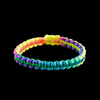 Schnur-Makramee-Armband Neon Rainbow