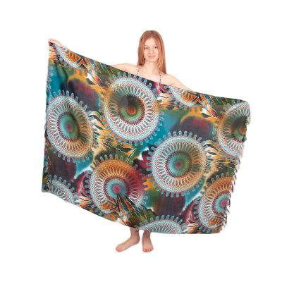 Sarong / Pareo / Strandschal Penelope Turquoise-green-yellow