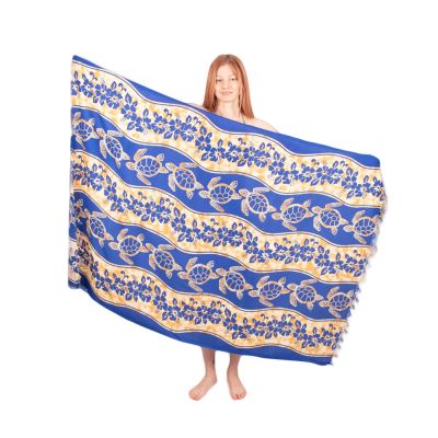 Sarong / Pareo / Strandschal Turtles in stream Blue