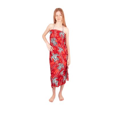 Sarong / Pareo / Strandschal Turtles Red Thailand