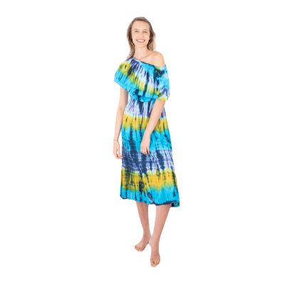 Langes Batik Kleid mit Rüschen Annabelle Dream Thailand