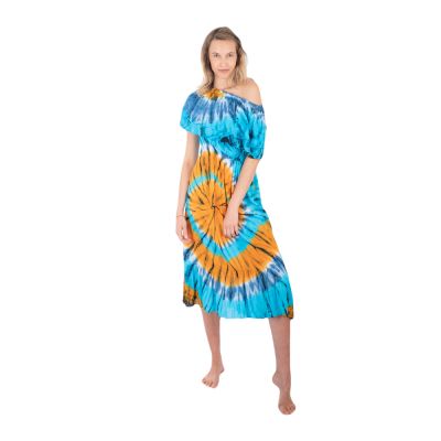 Langes Batik Kleid mit Rüschen Annabelle Sunny Day | UNI