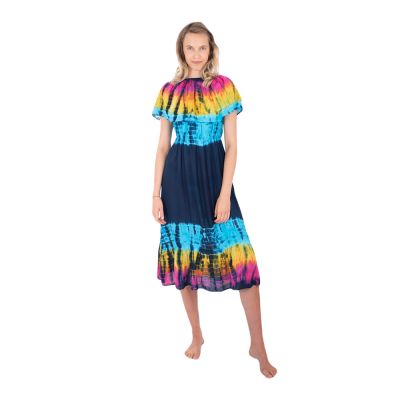 Langes Batik Kleid mit Rüschen Annabelle Twilight Thailand
