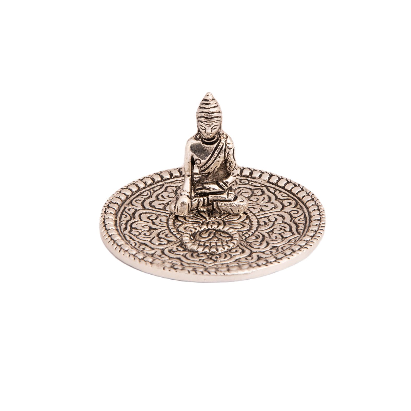 Metall-Räucherstäbchenhalter Buddha India