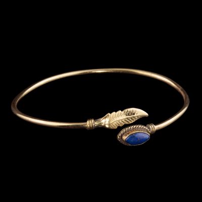 Messingarmband bracelet Leen Lapislazuli