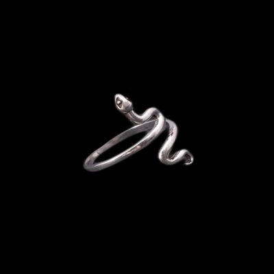 Neusilber-Ring Grass Snake 2