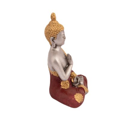 Harz-Figur Buddha im roten Gewand India